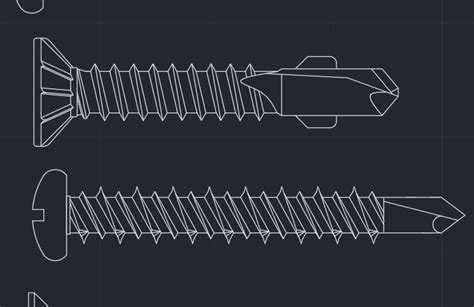 tapping screw cad blocks